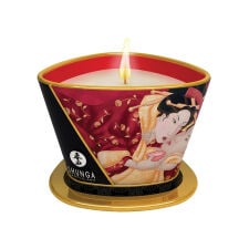 Shunga masažo aliejus-žvakė Braškė (170 ml)